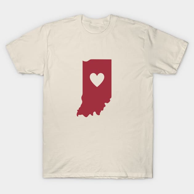 Indiana - Crimson T-Shirt by Made by Casey